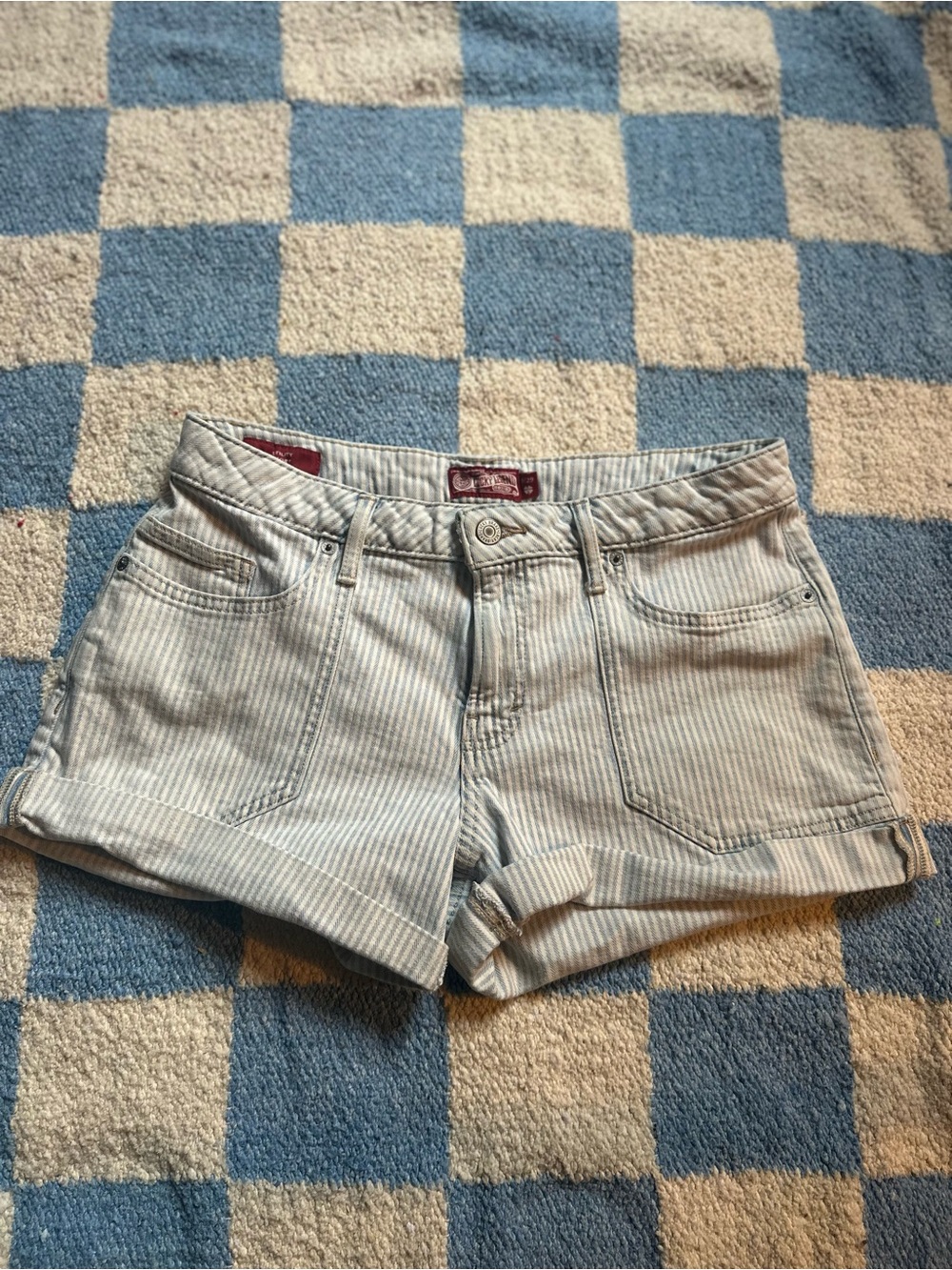 Y2K lucky brand railroad micro shorts